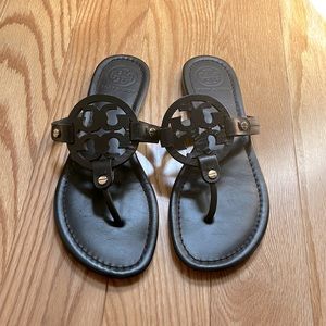 Tory Burch Miller Sandals Black Size 7